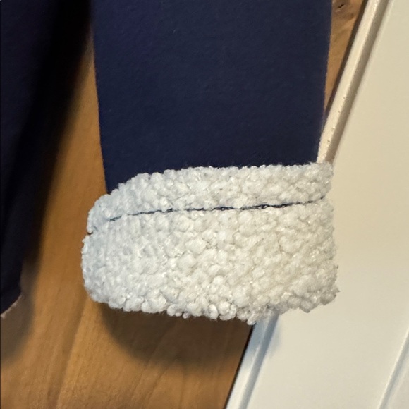 Habitat Navy Teddy Bear Sherpa Lined Jacket Coat Womens L Warm Winter cozy Soft - Picture 6 of 13